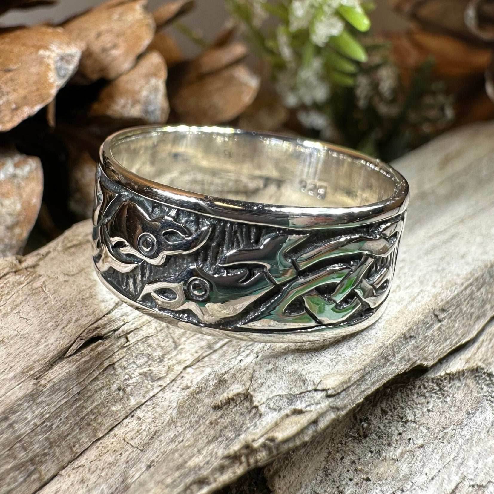 Terrwyn Celtic Raven Ring - 7