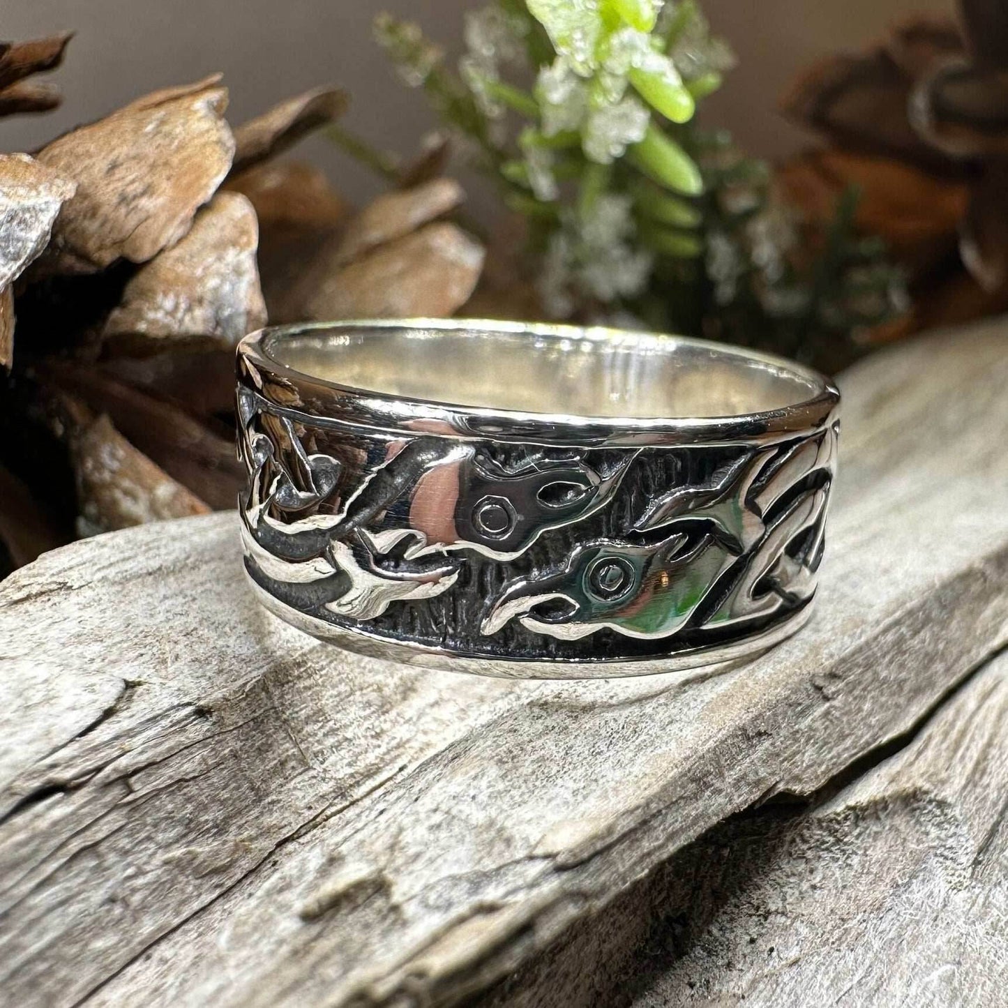 Terrwyn Celtic Raven Ring - 7