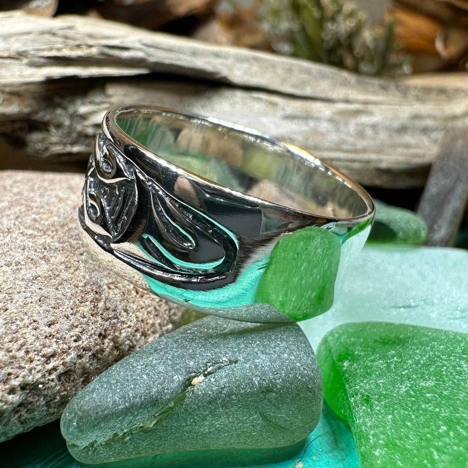 Terrwyn Celtic Raven Ring - 7