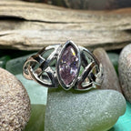 Pink Trinity Knot Ring - 6