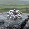 Pink Trinity Knot Ring