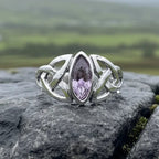 Pink Trinity Knot Ring