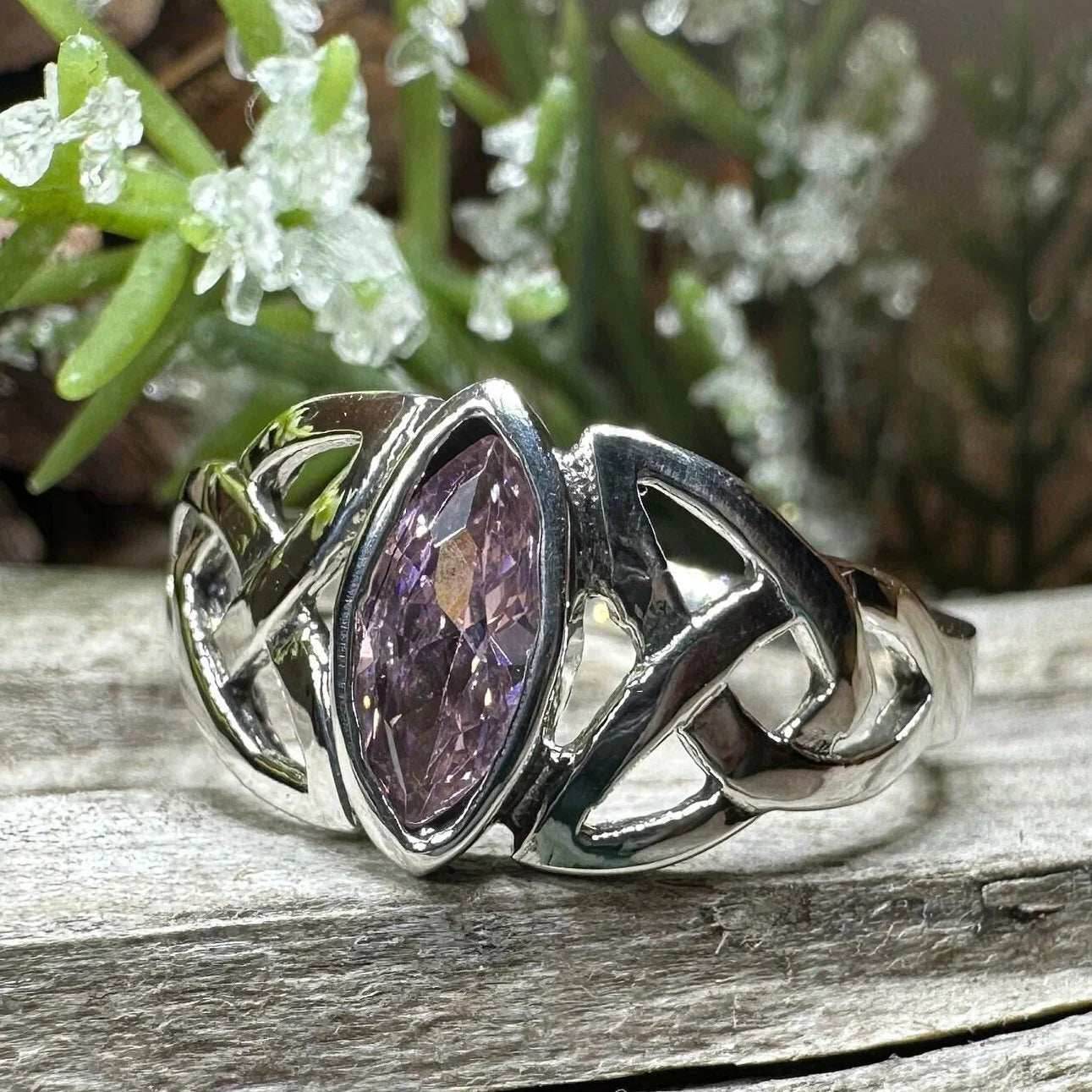 Pink Trinity Knot Ring - 6