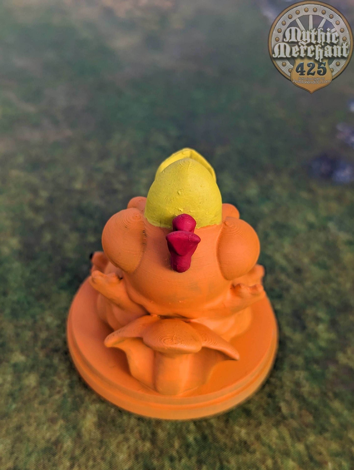 Baby Phoenix Toy 3D Printed Dice Guardian - Dice Jail | RPG Dice Vault | D20 Box | Player Unique Gift - Playful Dice Holder! - Black / Yes- Include Random Dice Set