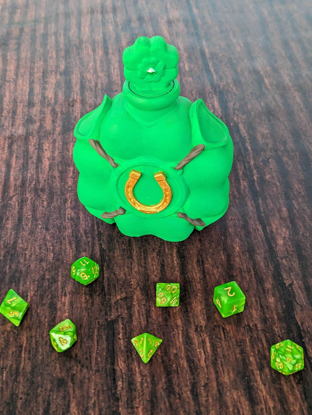 Luck Potion 3D Printed Dice Jail | RPG Dice Vault | D20 Storage Box | Player Gift - Elevate Your Game with a Touch of Fate! - Black / Yes- Include Random Dice Set
