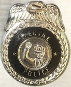 Rare Antique Vintage Large 1950s Special Police Badge Tin Collectible
