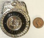 Rare Antique Vintage Large 1950s Special Police Badge Tin Collectible