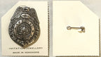 Rare Antique Vintage 1950s Special Police Badge with Original Card