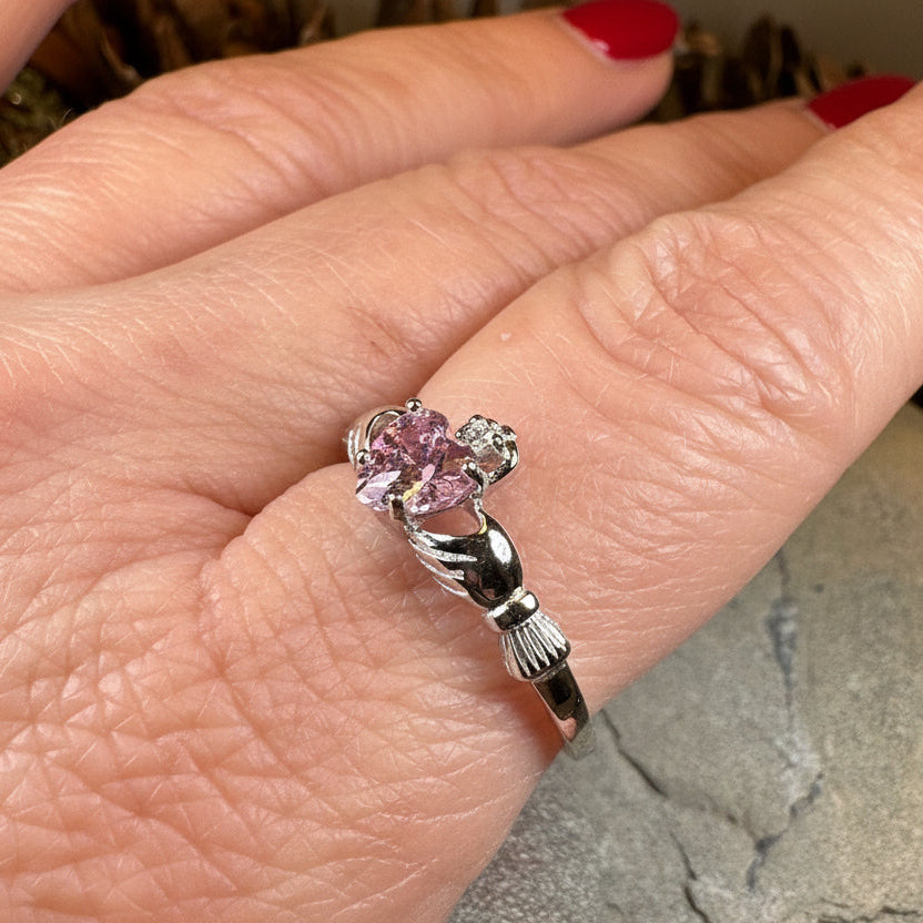 Petal Pink Claddagh Ring