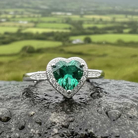 Ireland's Emerald Heart Ring