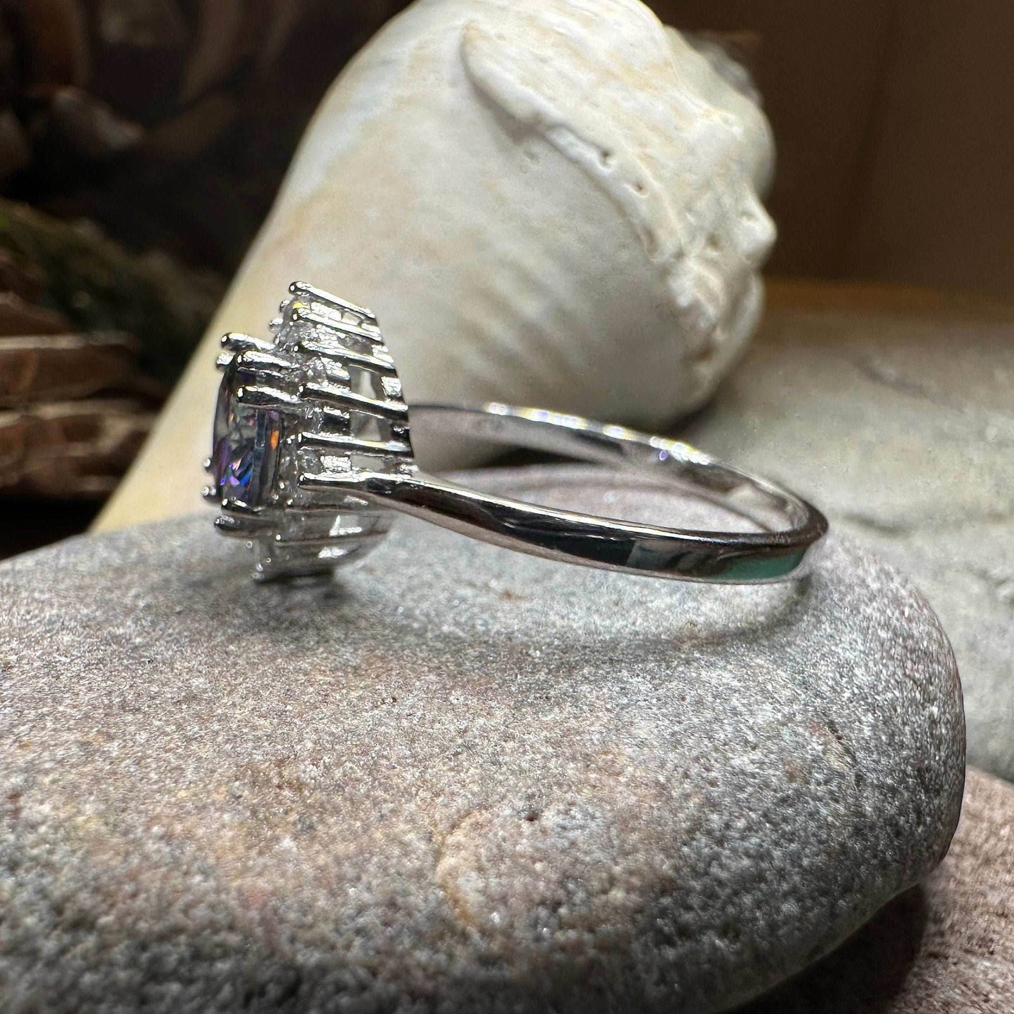 Honoria Mystic Topaz Engagement Ring - 5