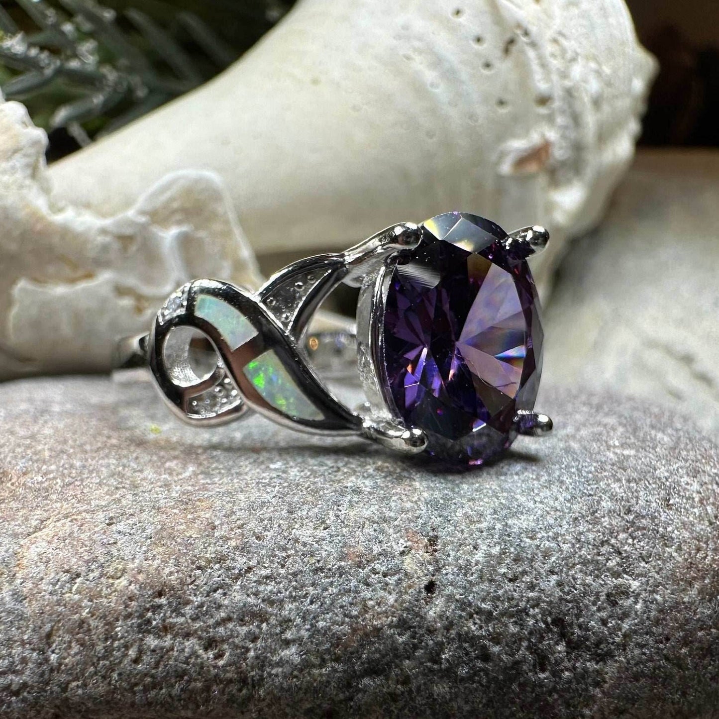 Boinne Opal Celtic Ring - 5