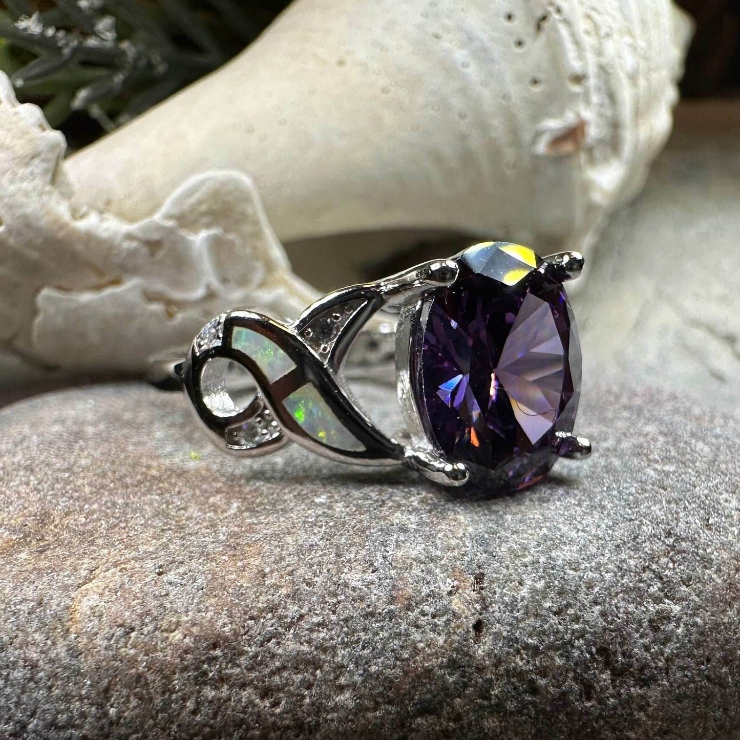 Boinne Opal Celtic Ring - 5