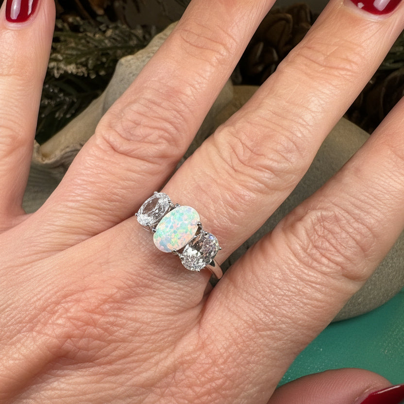 Eternity Opal Celtic Ring