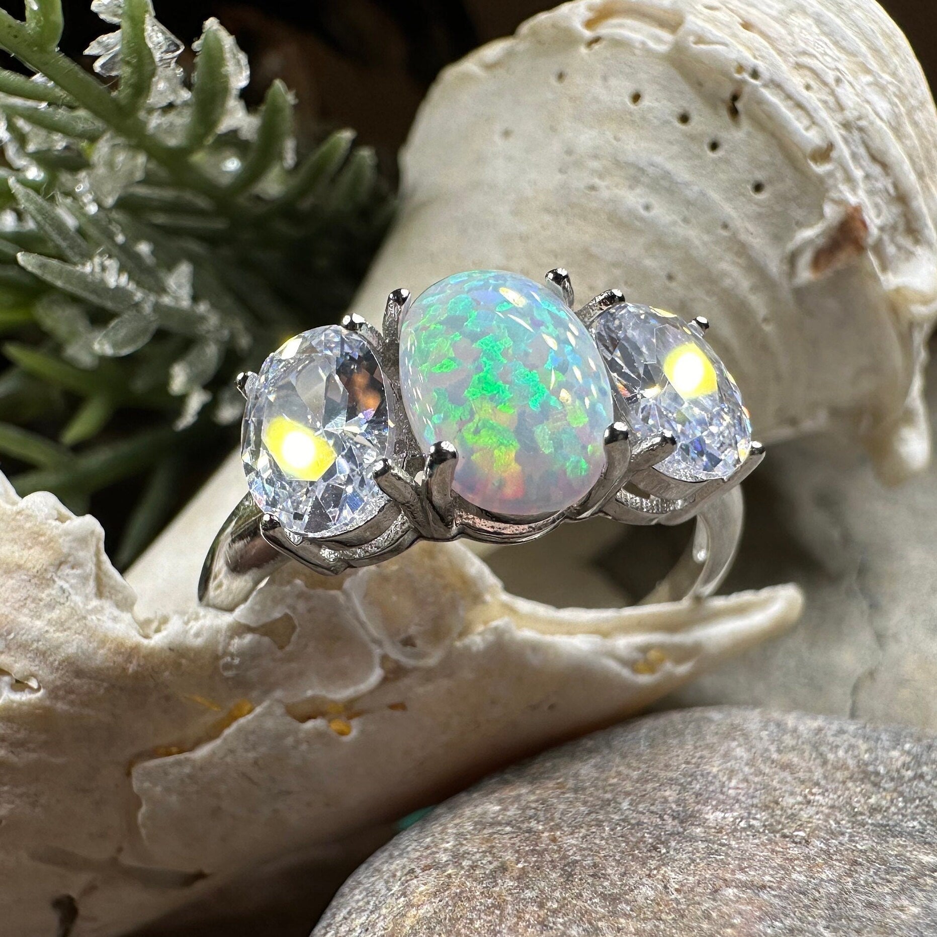 Eternity Opal Celtic Ring