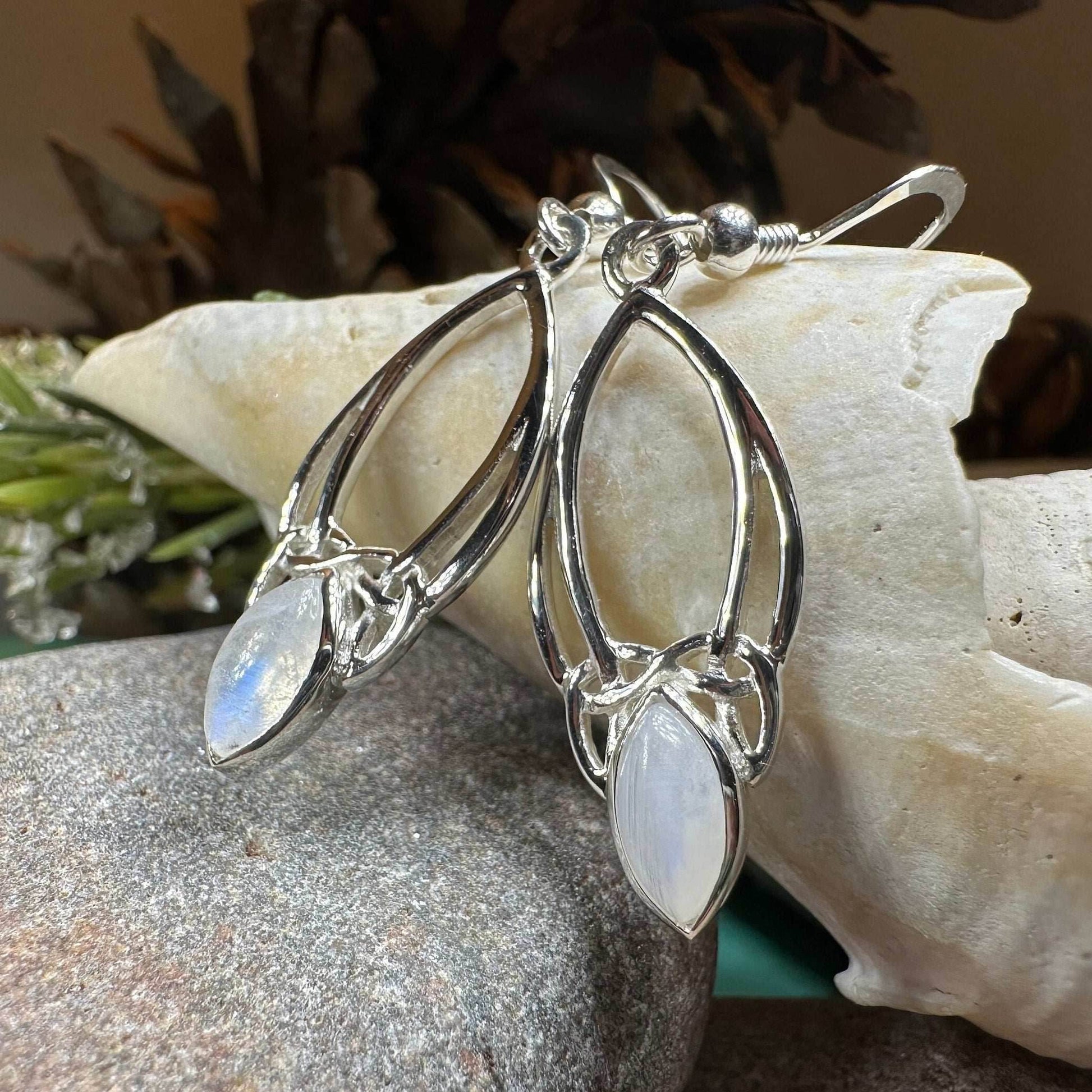 Lalvyna Trinity Knot Moonstone Earrings - 
