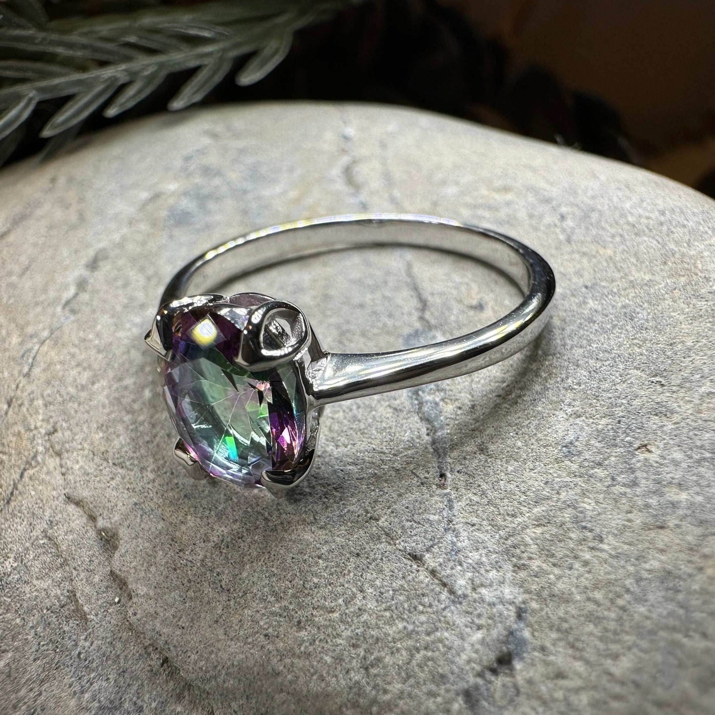 Highland Lass Mystic Topaz Solitaire Ring - 5