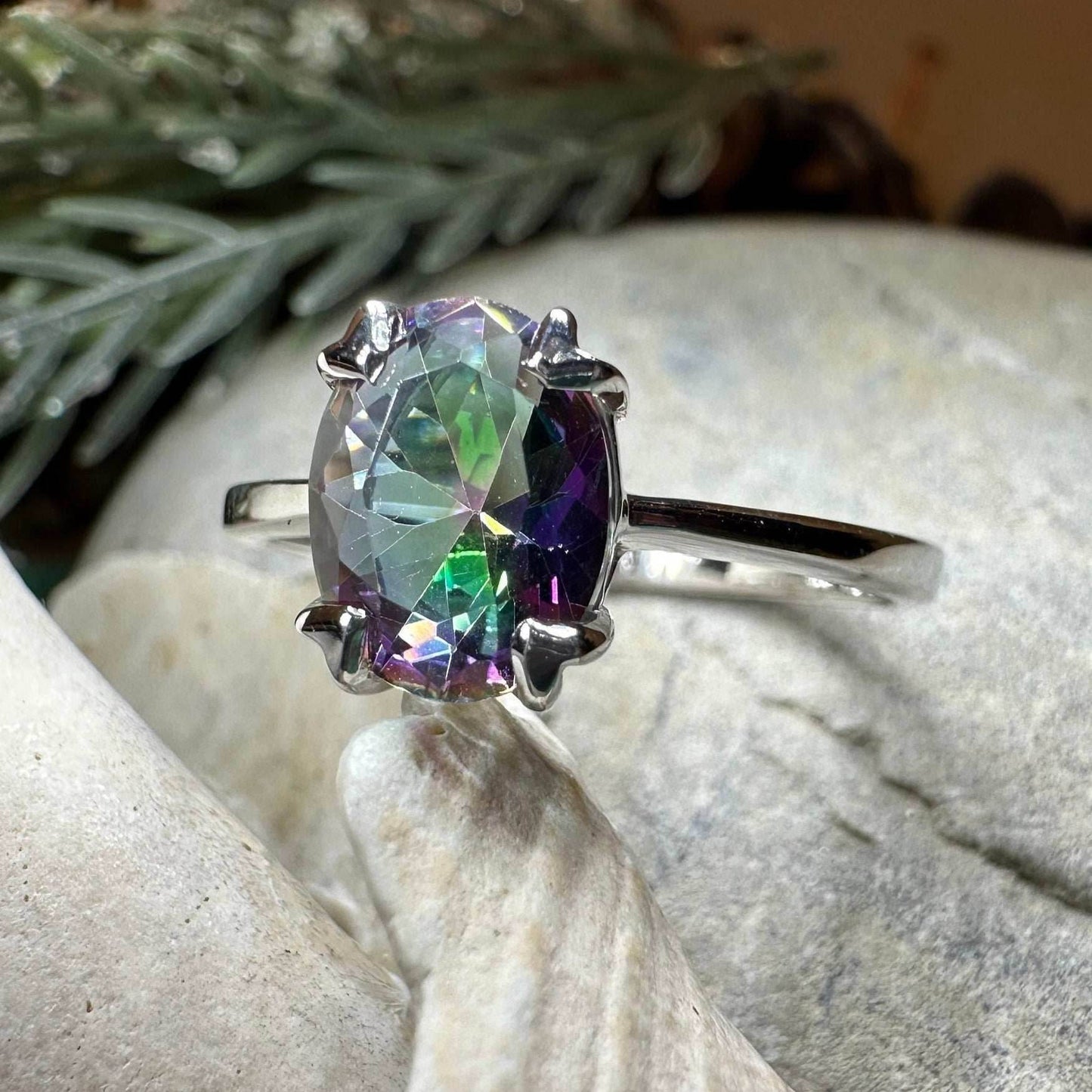 Highland Lass Mystic Topaz Solitaire Ring - 5