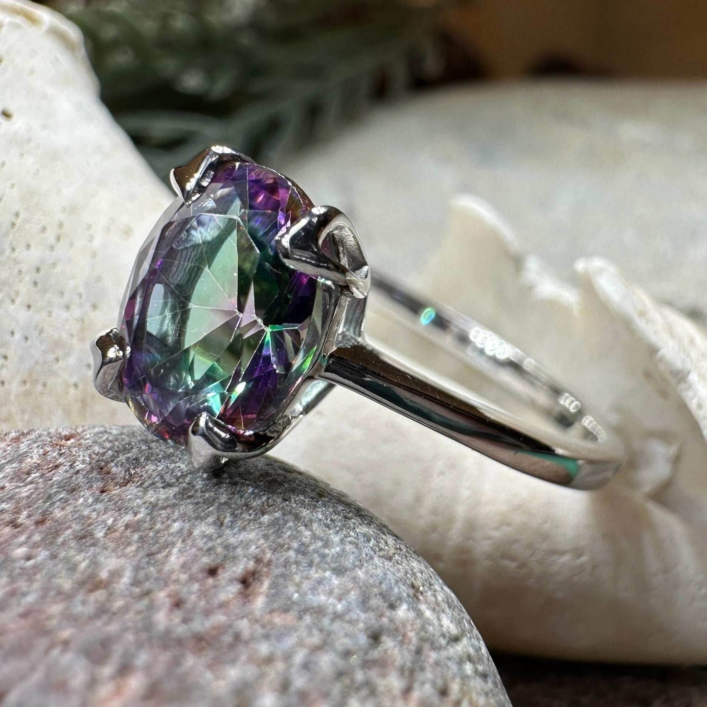 Highland Lass Mystic Topaz Solitaire Ring - 5