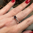 Garnet Love Heart Ring