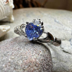 Lavender Claddagh Ring - 4
