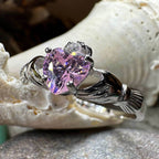 Petal Pink Claddagh Ring - 4 / Light Pink