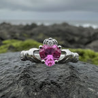 Blushing Rose Claddagh Ring