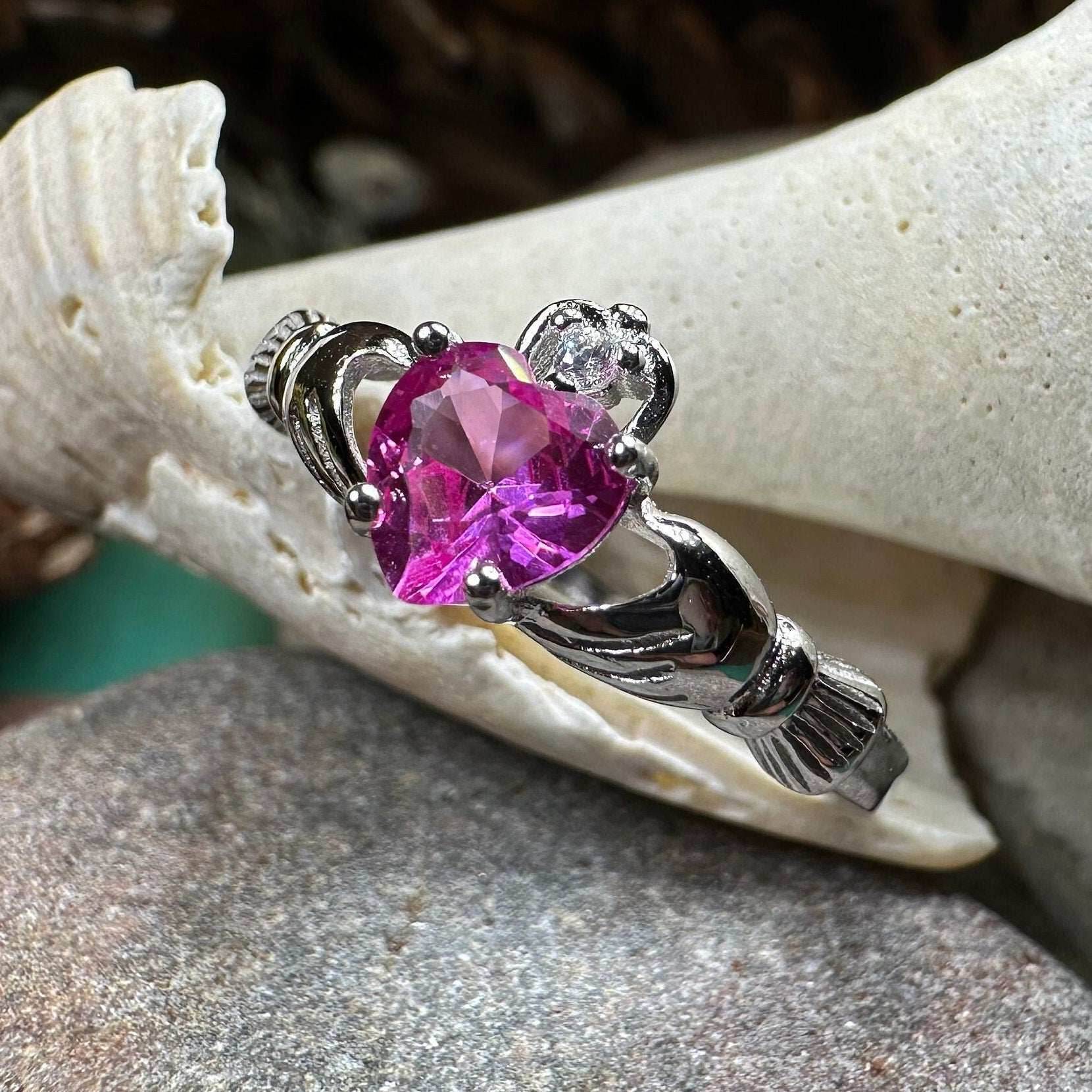 Blushing Rose Claddagh Ring - 4
