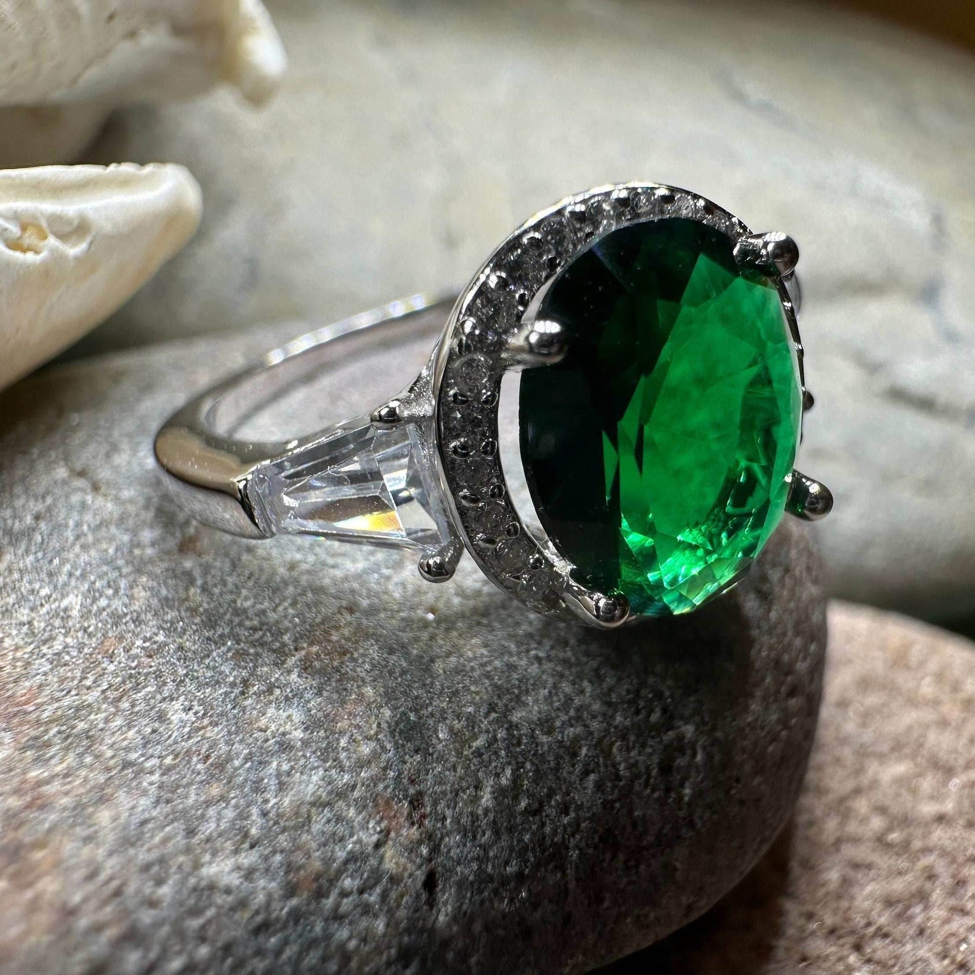 Shannon Irish Emerald Ring - 4