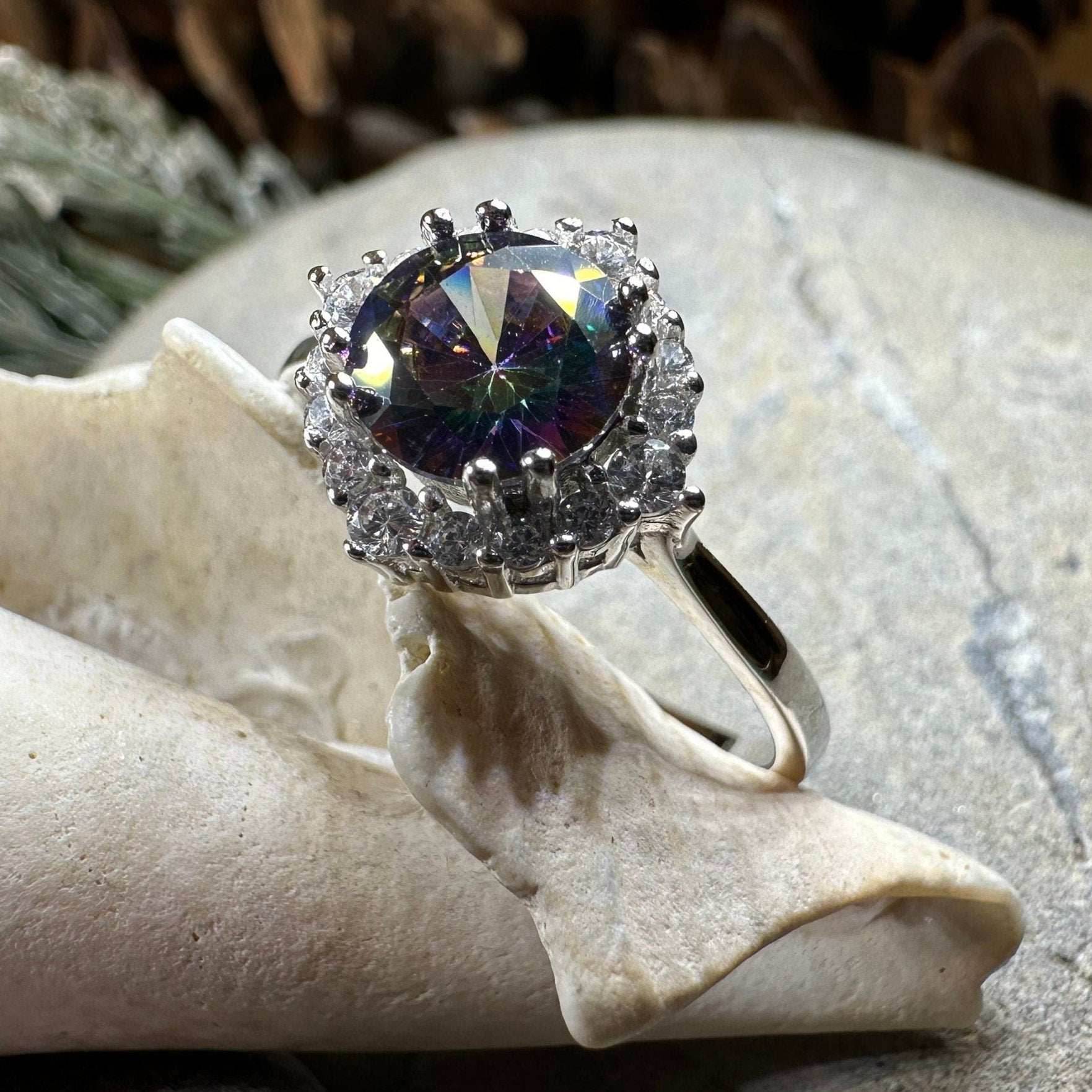 Honoria Mystic Topaz Engagement Ring - 5