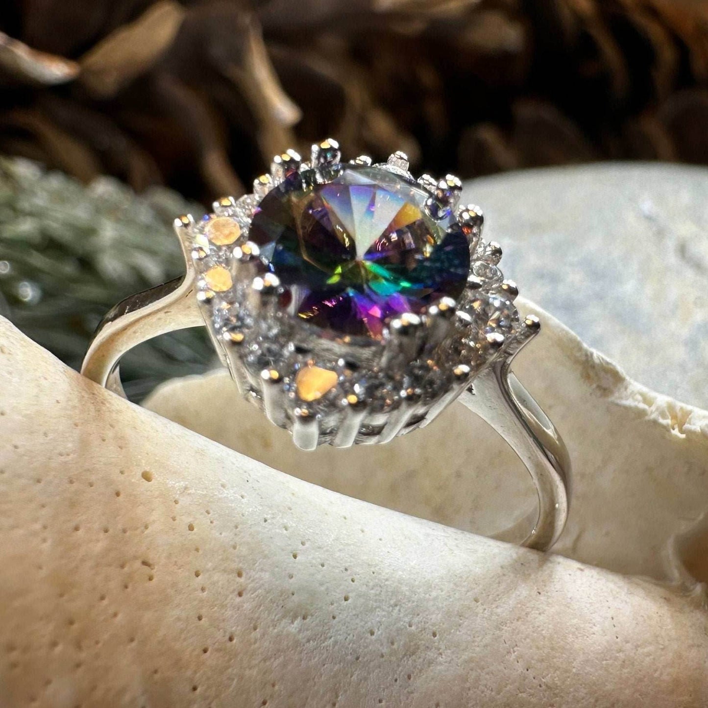 Honoria Mystic Topaz Engagement Ring - 5