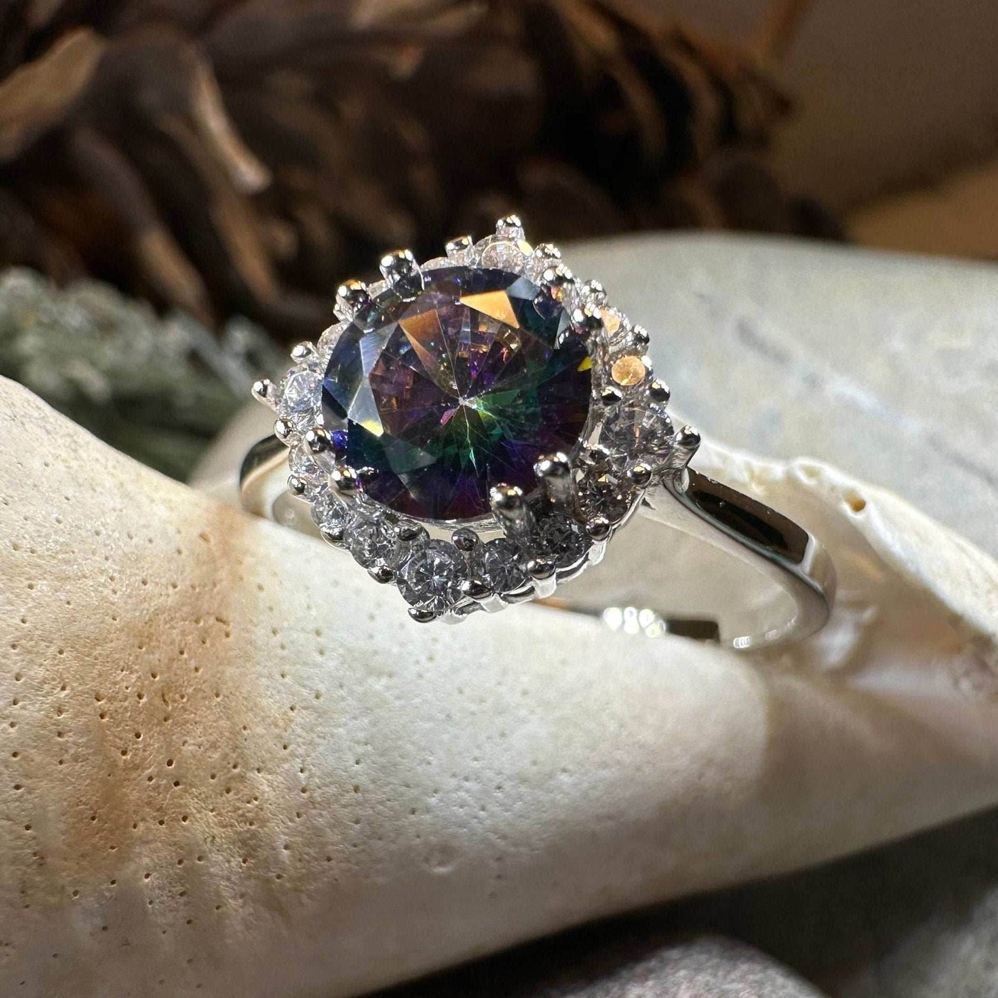 Honoria Mystic Topaz Engagement Ring - 5