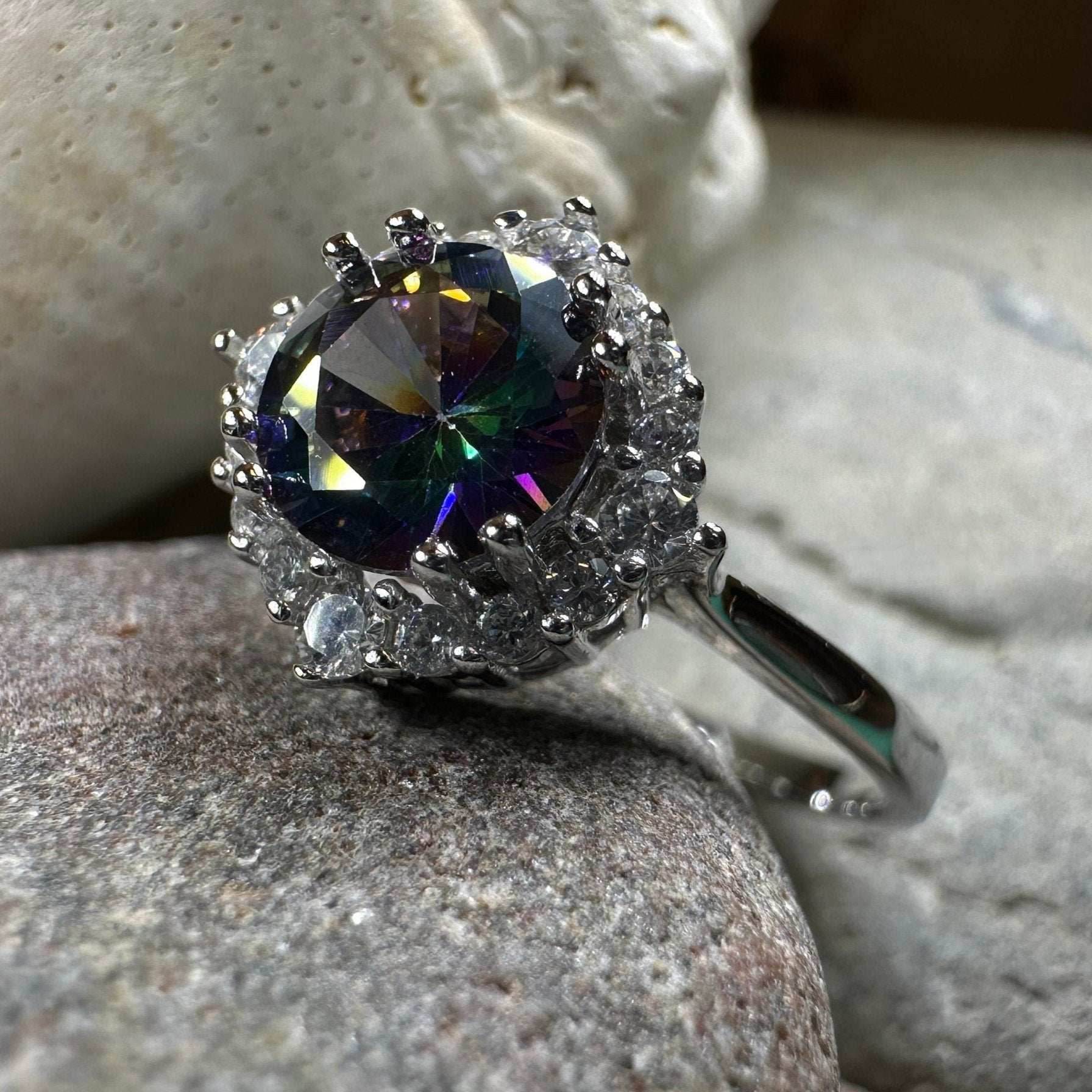 Honoria Mystic Topaz Engagement Ring - 5