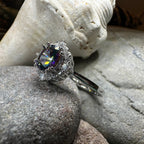 Honoria Mystic Topaz Engagement Ring