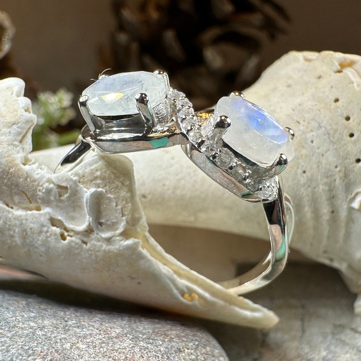 Moonstone Infinity Promise Ring