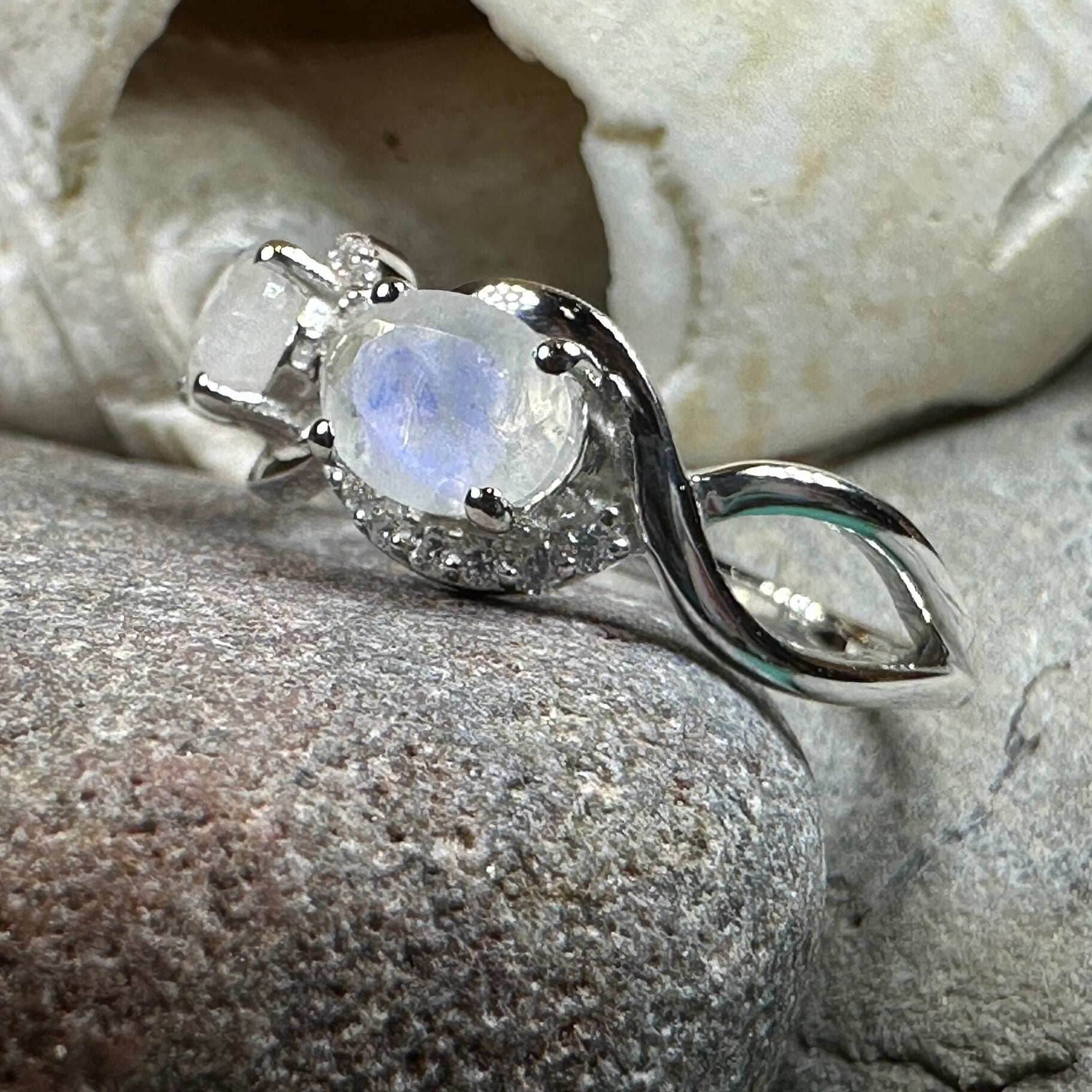 Moonstone Infinity Promise Ring - 10
