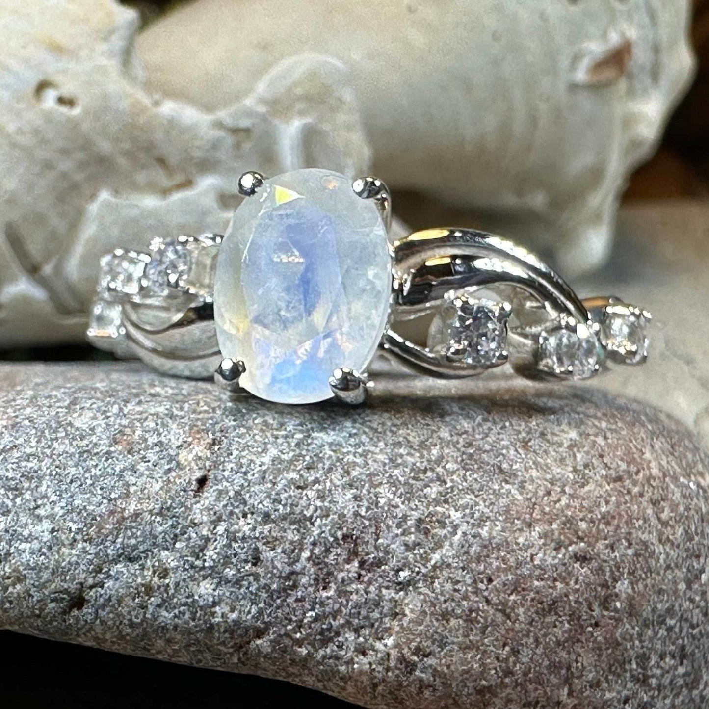 Winter Dawn Moonstone Ring - 6