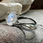 Snow Queen Moonstone Ring - 10