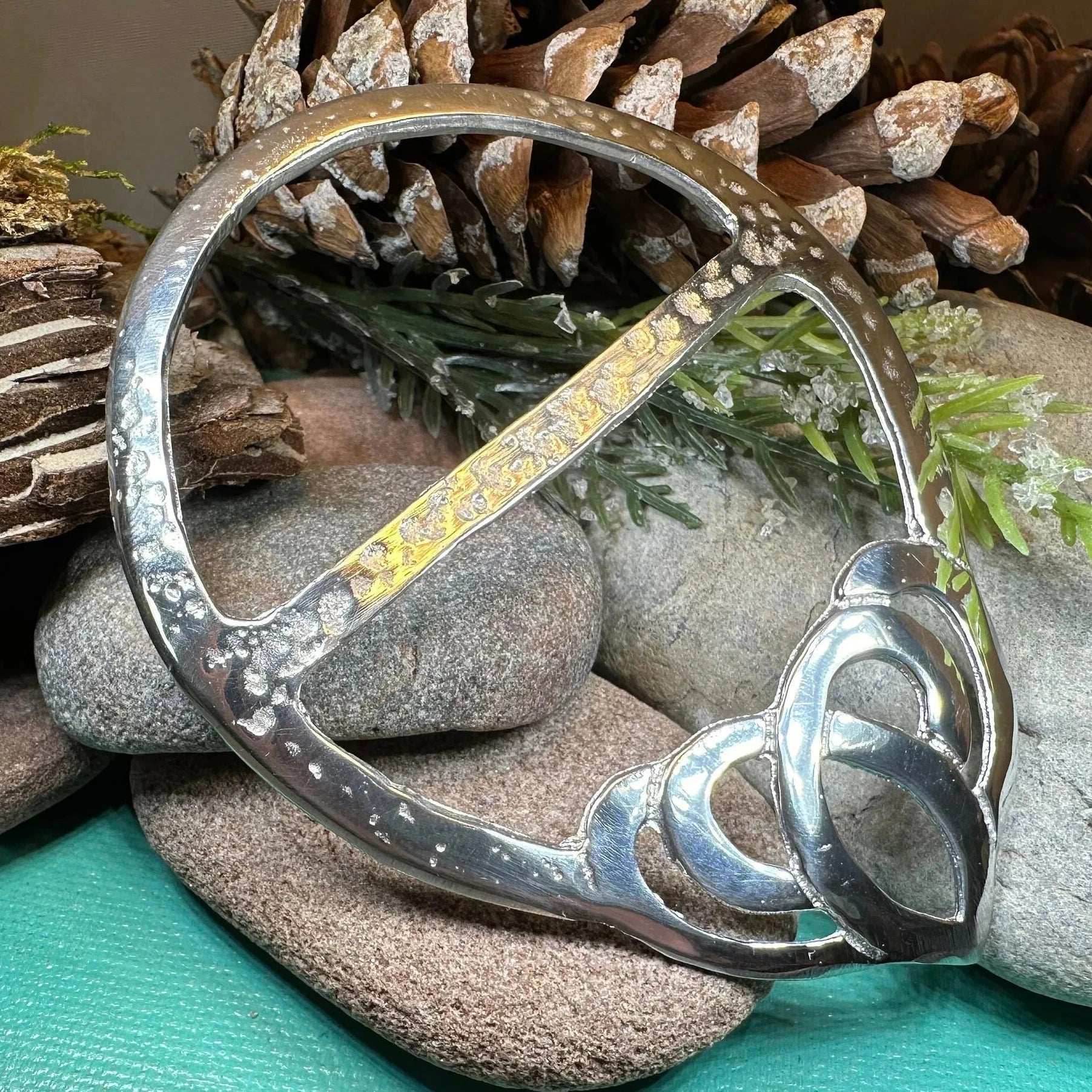 Celtic Heart Scarf Ring - 