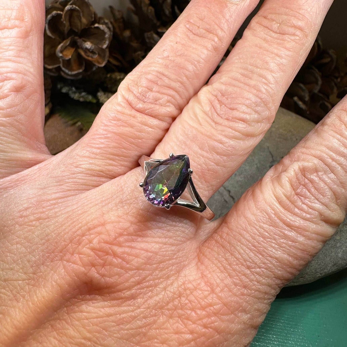 Leithen Mystic Topaz Engagement Ring - 6