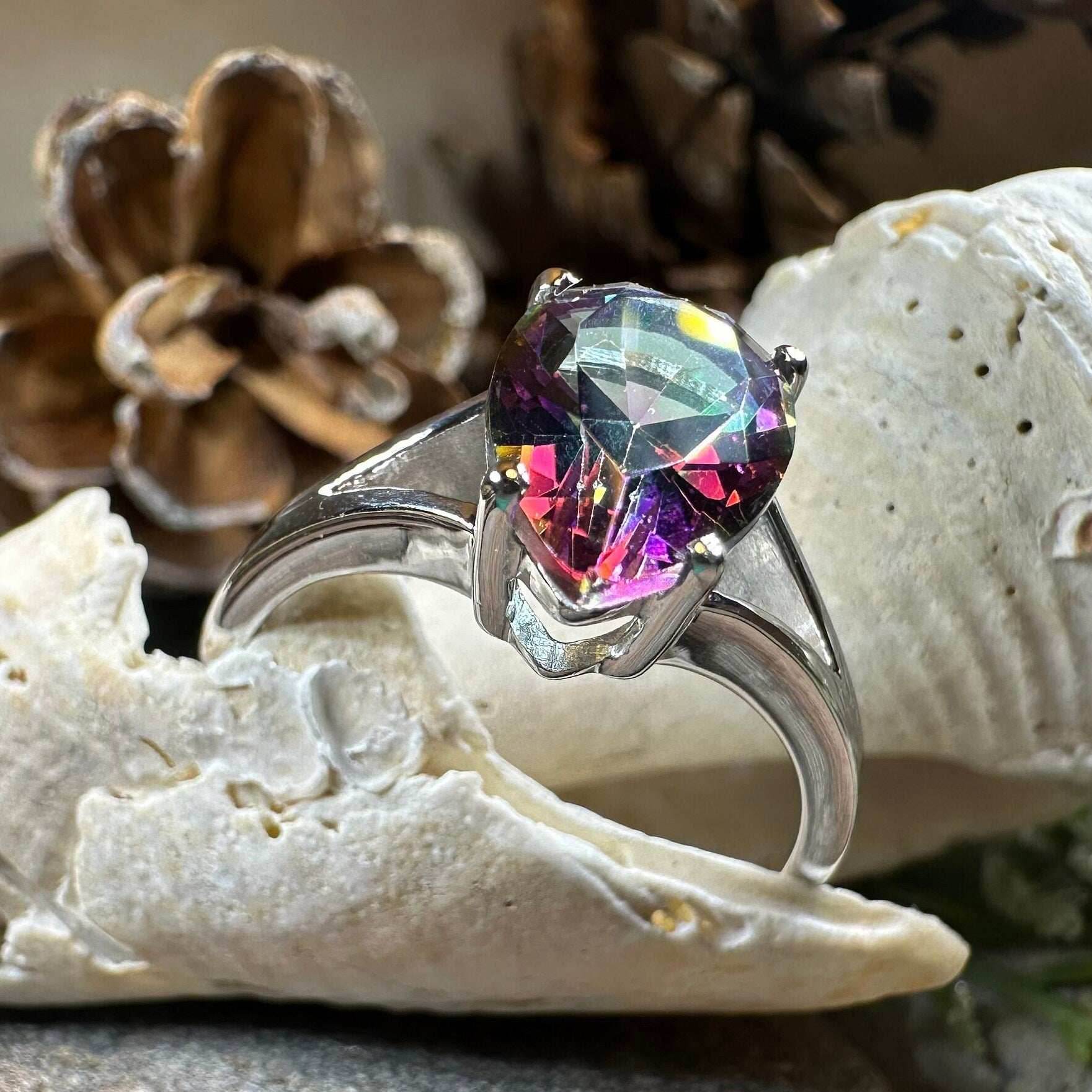 Leithen Mystic Topaz Engagement Ring - 6