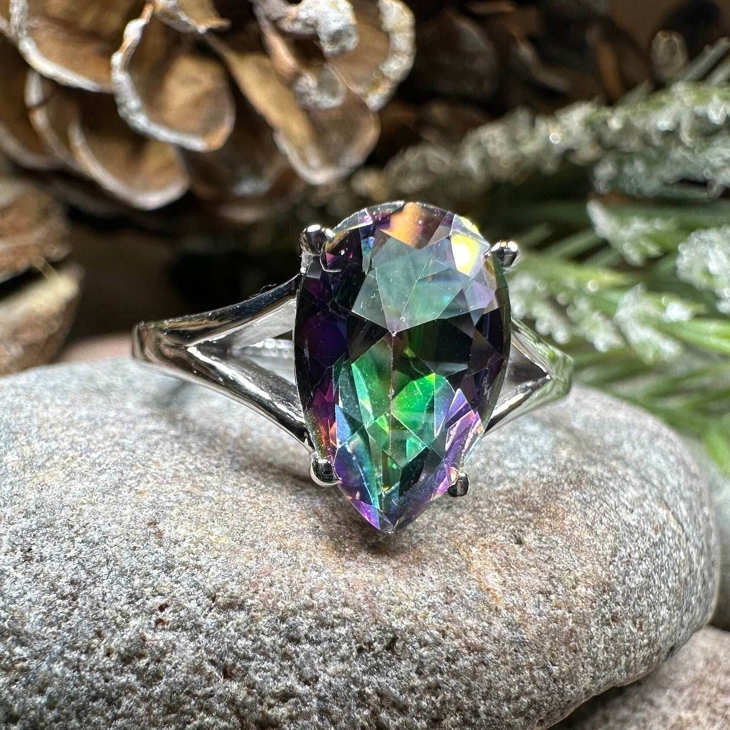 Leithen Mystic Topaz Engagement Ring - 6