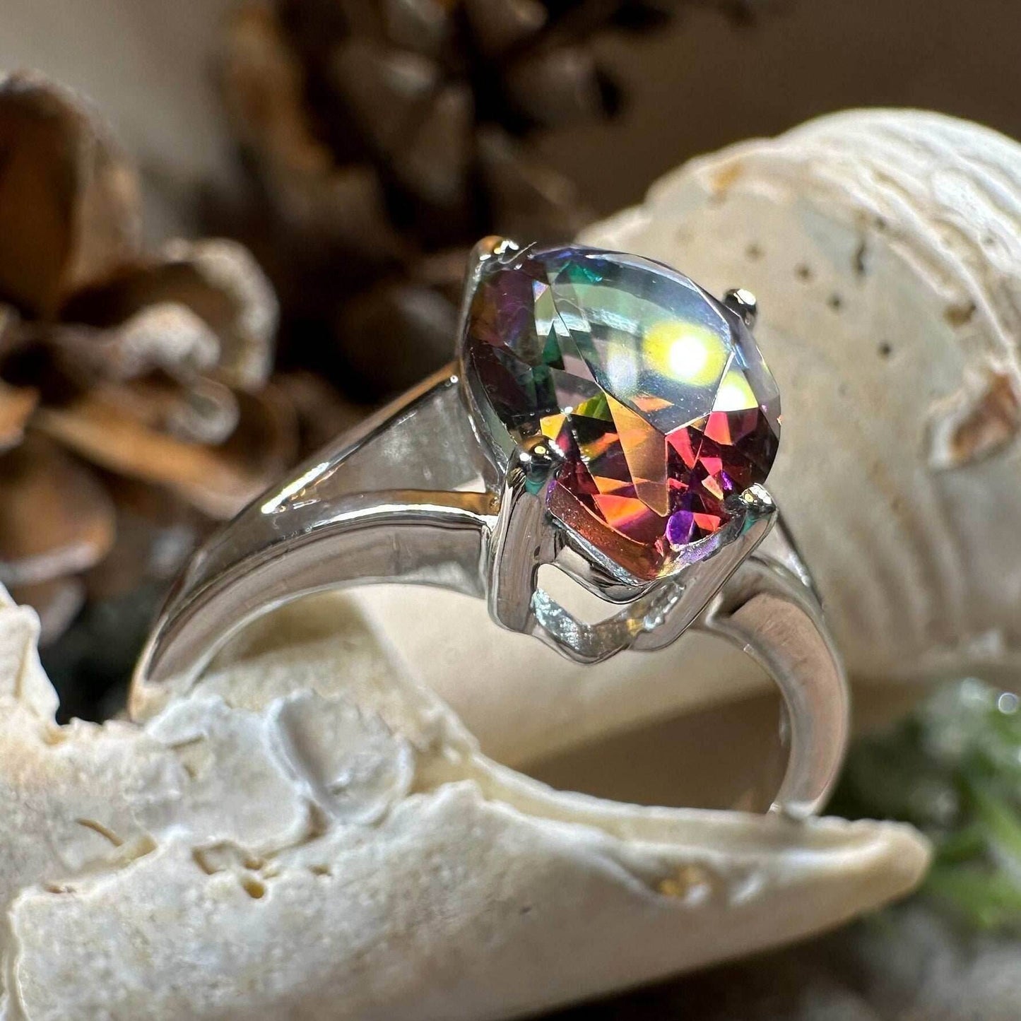 Leithen Mystic Topaz Engagement Ring - 6