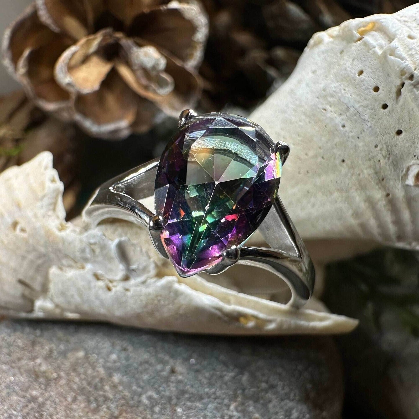 Leithen Mystic Topaz Engagement Ring - 6
