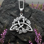 Mystic Mistletoe Triquetra Necklace