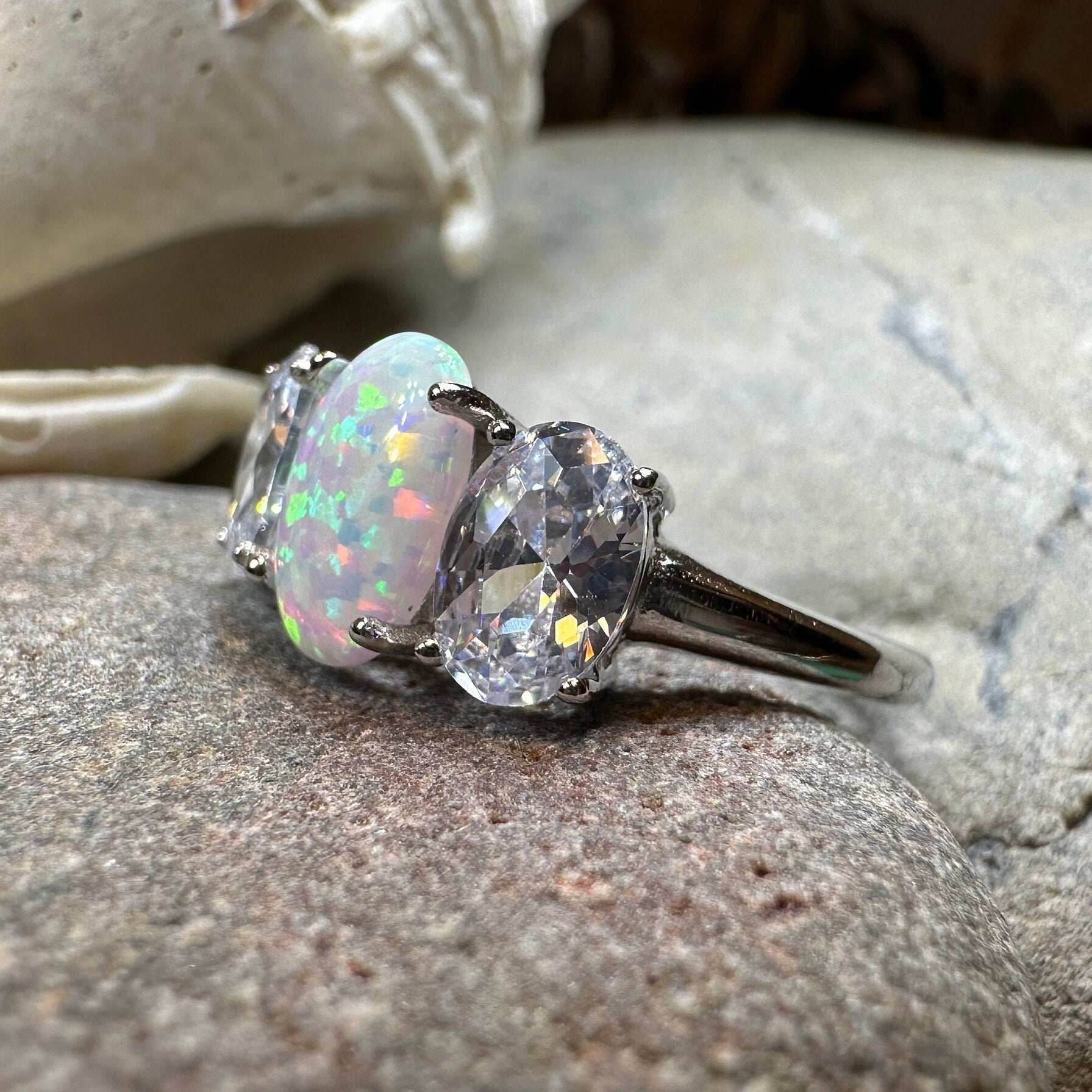 Eternity Opal Celtic Ring - 5