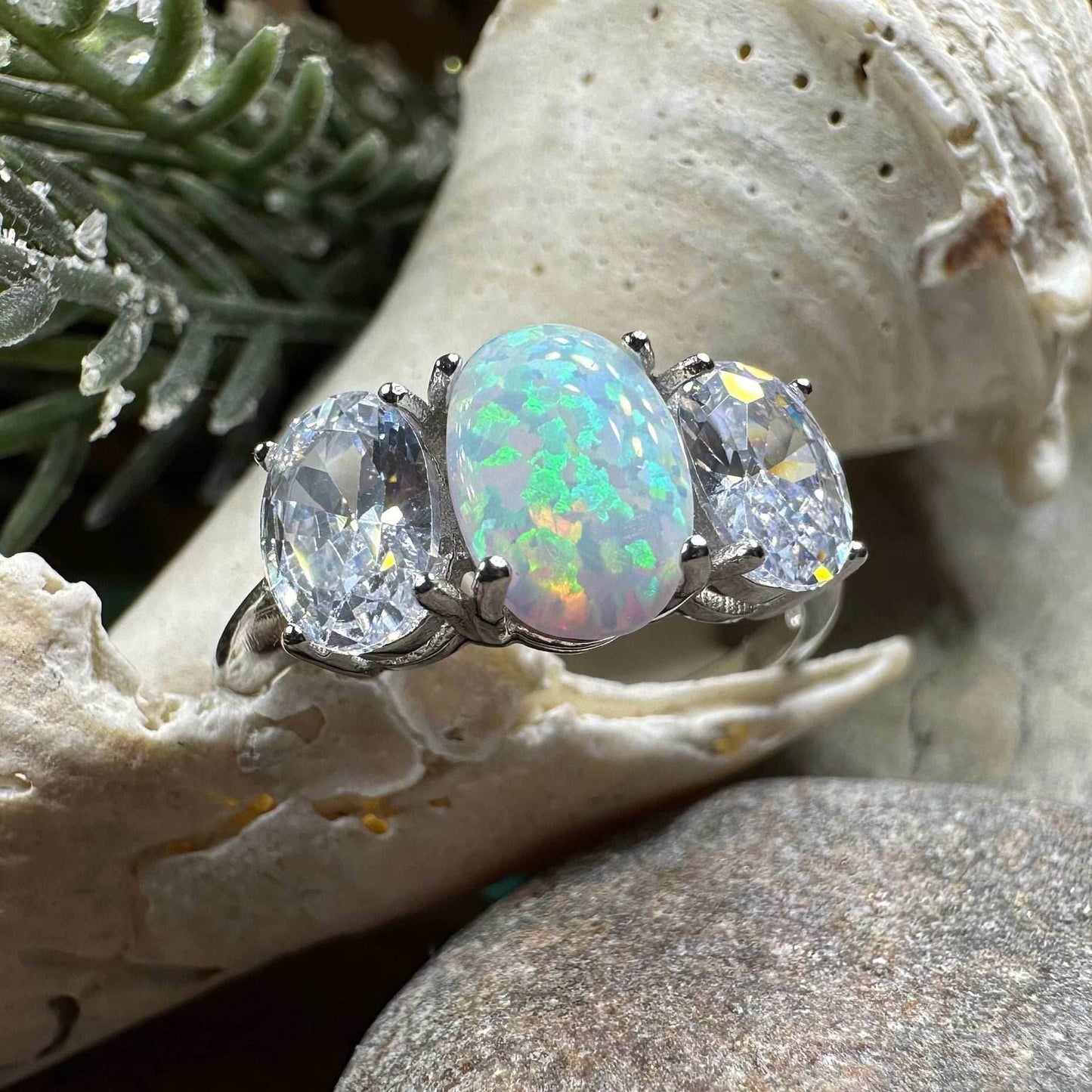 Eternity Opal Celtic Ring - 5