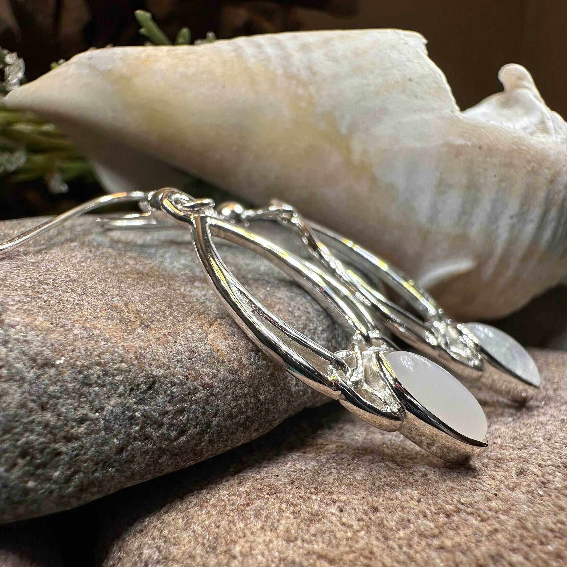 Lalvyna Trinity Knot Moonstone Earrings - 