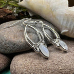 Lalvyna Trinity Knot Moonstone Earrings - 