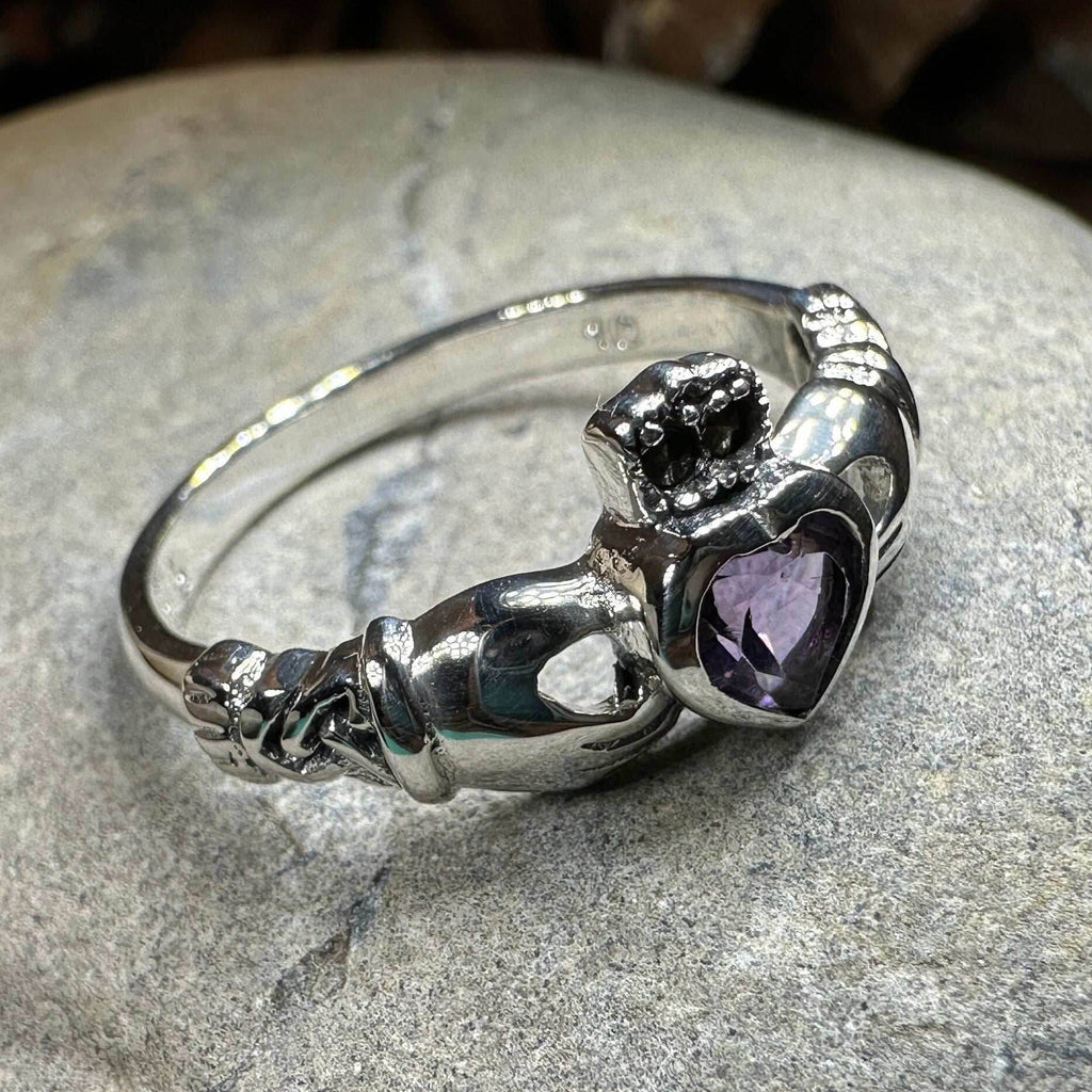 Eriu Marcasite Claddagh Ring - 5